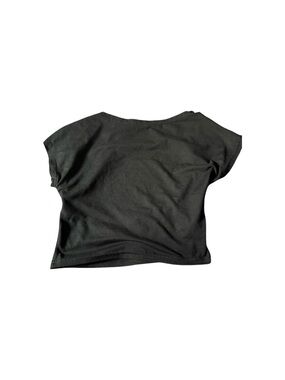 Black Women's Short Sleeve Scoop Neck Top